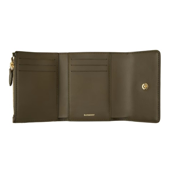NWT Burberry Small Lancaster Wallet in Olive Green - Picture 4 of 5